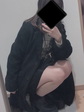 「w closet（ダブルクローゼット）の袖ロゴ入りフォトプリントロンTee（Tシャツ/カットソー）」を使った、Hさん（レディース・153cm）の冬コーディネート