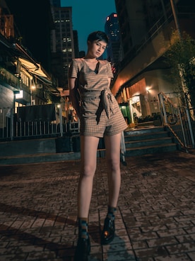 「日常」｜「アイテム（チュニック）」を使った、森 | Sammi Makさん（レディース・165cm）の秋コーディネート