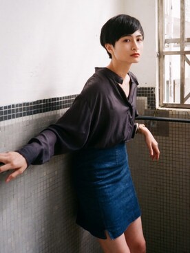 「skirt」｜「アイテム（ワンピース/ドレス）」を使った、森 | Sammi Makさん（レディース・165cm）の冬コーディネート
