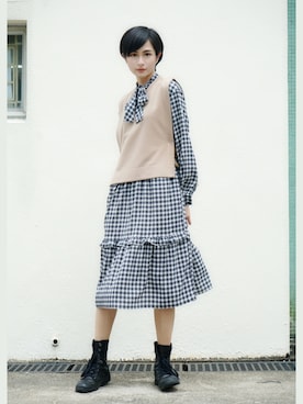 「autumn look」｜「アイテム（ワンピース/ドレス）」を使った、森 | Sammi Makさん（レディース・165cm）の秋コーディネート