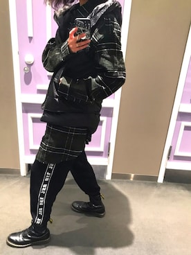 「ディーゼル」｜「アイテム（その他アウター）」を使った、nabeさん（レディース・170cm）の冬コーディネート