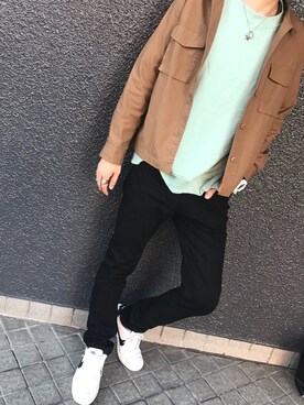「ナイキスニーカー」｜「アイテム（その他アウター）」を使った、Riku.Hさん（メンズ・177cm）の冬コーディネート