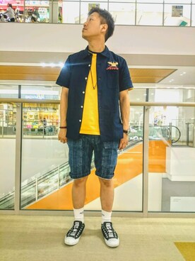 松下晋弥さん（メンズ・168cm）の春コーディネート