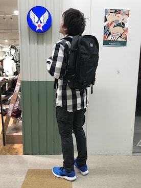 松下晋弥さん（メンズ・168cm）の冬コーディネート