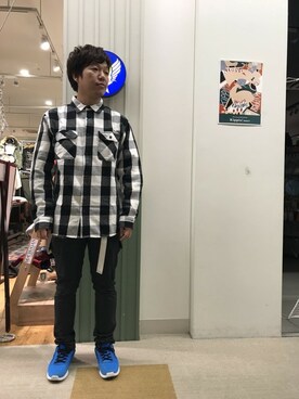 松下晋弥さん（メンズ・168cm）の秋コーディネート