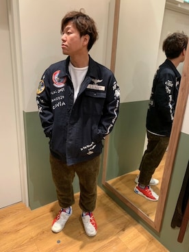 松下晋弥さん（メンズ・168cm）の冬コーディネート