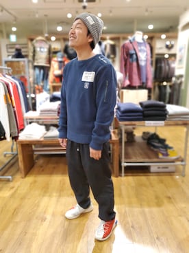 松下晋弥さん（メンズ・168cm）の秋コーディネート