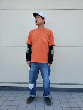 松下晋弥さん（メンズ・168cm）の春コーディネート