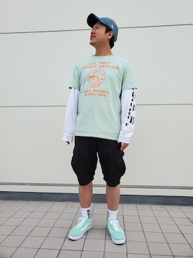 松下晋弥さん（メンズ・168cm）の夏コーディネート