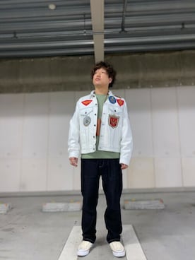 「TOPGUN」｜「アイテム（ブルゾン）」を使った、松下晋弥さん（メンズ・168cm）の冬コーディネート