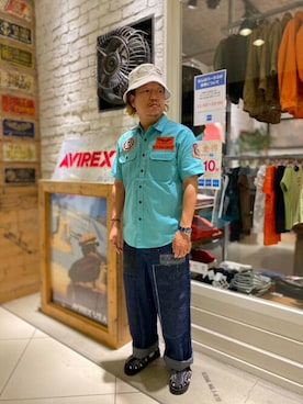 松下晋弥さん（メンズ・168cm）の夏コーディネート