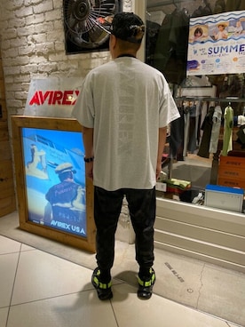 「アクティブ」｜「アイテム（キャップ）」を使った、松下晋弥さん（メンズ・168cm）の夏コーディネート