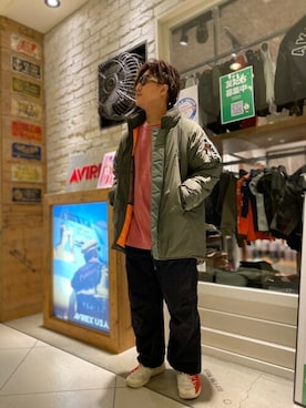 松下晋弥さん（メンズ・168cm）の秋コーディネート