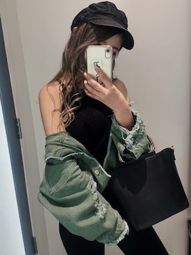 「RVCA（ルーカ）のアイテム（その他）」を使った、MIYUUさん（レディース・154cm）の春コーディネート
