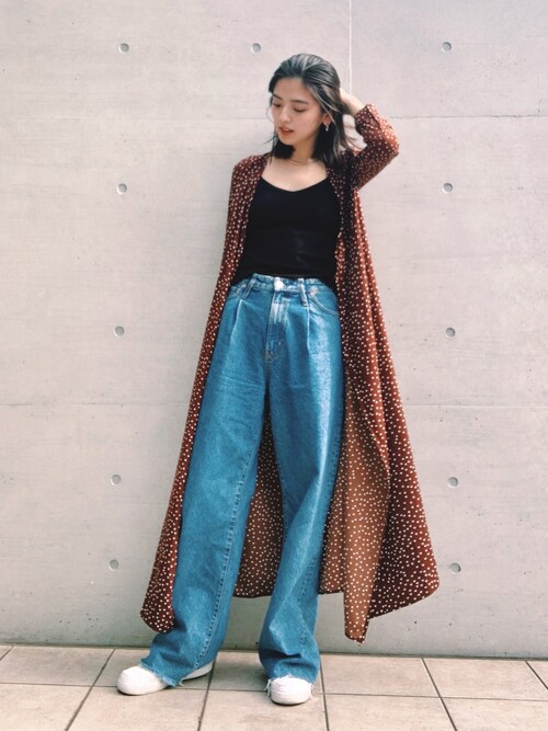 畑井咲耶 Zaraのデニムパンツを使ったコーディネート Wear