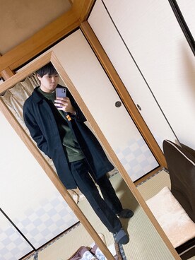 「Right-on（ライトオン）のアイテム（ダッフルコート）」を使った、　riyoさん（メンズ・176cm）の冬コーディネート