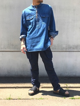 「nonnative（ノンネイティブ）のアイテム（カーゴパンツ）」を使った、ciento_junpeiさん（メンズ・165cm）の春コーディネート