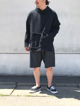 「N.HOOLYWOOD（N.ハリウッド）のアイテム（パーカー）」を使った、ciento_junpeiさん（メンズ・169cm）の春コーディネート