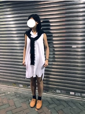 「working style」｜「アイテム（シャツワンピース）」を使った、ｊｙさん（レディース・163cm）の春コーディネート