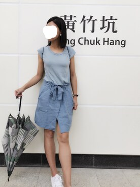 「blue」｜「アイテム（オールインワン・サロペット）」を使った、ｊｙさん（レディース・163cm）の夏コーディネート