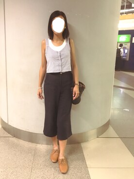 「blue」｜「アイテム（ベスト）」を使った、ｊｙさん（レディース・163cm）の夏コーディネート