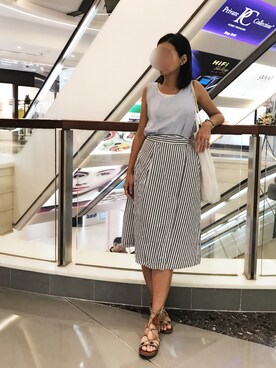 「blue」｜「アイテム（ベスト）」を使った、ｊｙさん（レディース・163cm）の秋コーディネート