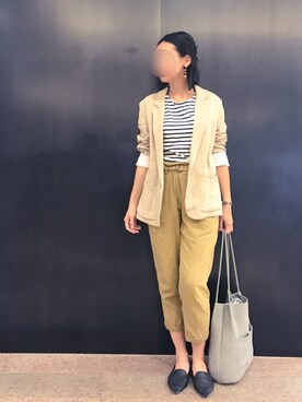 「stripes」｜「アイテム（ジャケット/アウター）」を使った、ｊｙさん（レディース・163cm）の秋コーディネート