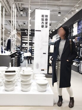 「working style」｜「アイテム（チェスターコート）」を使った、ｊｙさん（レディース・163cm）の冬コーディネート