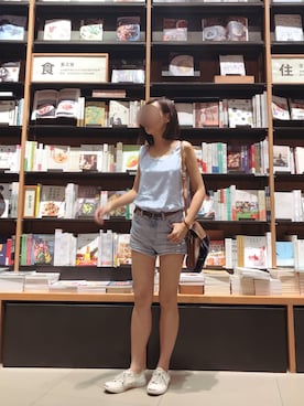 「blue」｜「アイテム（ベスト）」を使った、ｊｙさん（レディース・163cm）の夏コーディネート