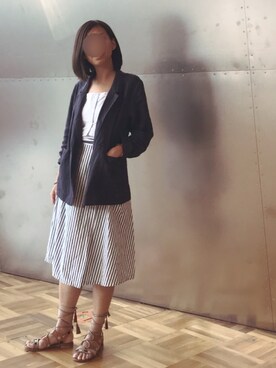 「travel」｜「アイテム（スカート）」を使った、ｊｙさん（レディース・163cm）の夏コーディネート