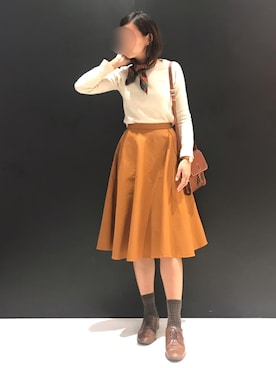 「autumn look」｜「アイテム（その他シューズ）」を使った、ｊｙさん（レディース・163cm）の秋コーディネート