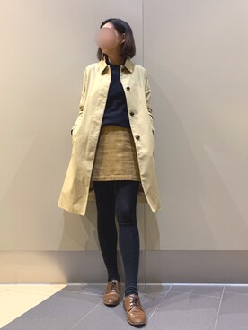 「fall style」｜「アイテム（トレンチコート）」を使った、ｊｙさん（レディース・163cm）の冬コーディネート