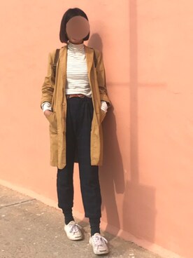 「sneakers」｜「アイテム（その他アウター）」を使った、ｊｙさん（レディース・163cm）の冬コーディネート