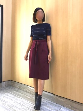 「initial（イニシャル）のアイテム（スカート）」を使った、ｊｙさん（レディース・163cm）の冬コーディネート