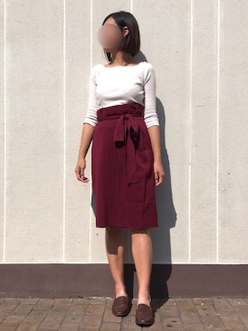 「initial（イニシャル）のアイテム（スカート）」を使った、ｊｙさん（レディース・163cm）の冬コーディネート