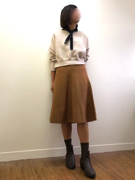 「earthtone」｜ｊｙさん（レディース・163cm）の冬コーディネート