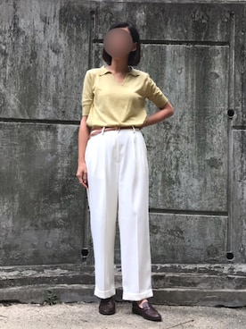 「white pants」｜ｊｙさん（レディース・163cm）の夏コーディネート