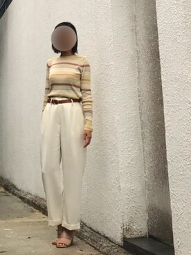 「white pants」｜ｊｙさん（レディース・163cm）の夏コーディネート