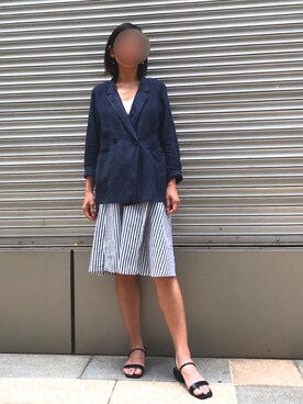 「同色コーデ」｜「アイテム（ジャケット/アウター）」を使った、ｊｙさん（レディース・163cm）の秋コーディネート