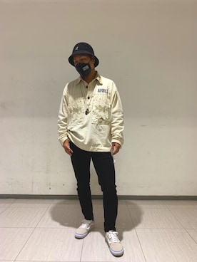 「AVIREX（アヴィレックス）のアイテム（その他）」を使った、toshioさん（メンズ・169cm）の秋コーディネート