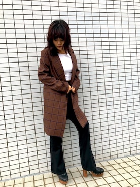 「H&M（エイチ・アンド・エム）のアイテム（ブーティ）」を使った、bossboss18さん（レディース・155cm）の冬コーディネート