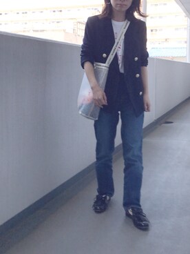 「ハイウエストストレートジーンズ」｜hiiibarさん（レディース・157cm）の春コーディネート