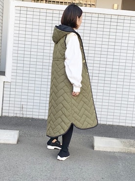 「やっぱりストリートが好き」｜「アイテム（その他アウター）」を使った、hiiibarさん（レディース・157cm）の秋コーディネート