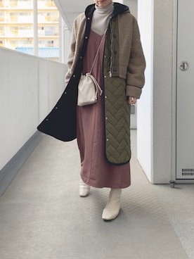 hiiibarさん（レディース・157cm）の冬コーディネート