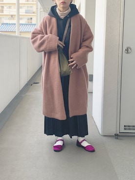 「カンフーシューズ」｜hiiibarさん（レディース・157cm）の冬コーディネート