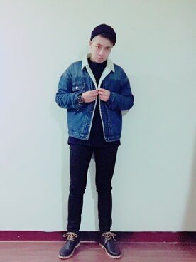 「MANGO（マンゴ）のアイテム」を使った、zivさん（メンズ・175cm）の冬コーディネート