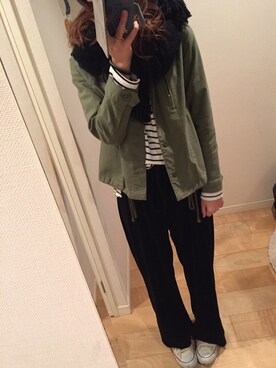 「Banner Barrett（バナーバレット）のアイテム（ジャケット/アウター）」を使った、MaRi＊さん（レディース・160cm）の秋コーディネート