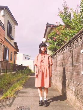 「静岡」｜「アイテム（ワンピース/ドレス）」を使った、ななさん（レディース・158cm）の秋コーディネート