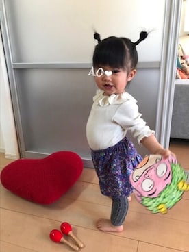 「節分」｜「アイテム（その他）」を使った、AO❤︎さん（キッズ・70cm）の冬コーディネート