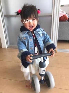 「OSHKOSH（オシュコシュ）のアイテム（ヘアアクセサリー）」を使った、AO❤︎さん（キッズ・70cm）の冬コーディネート